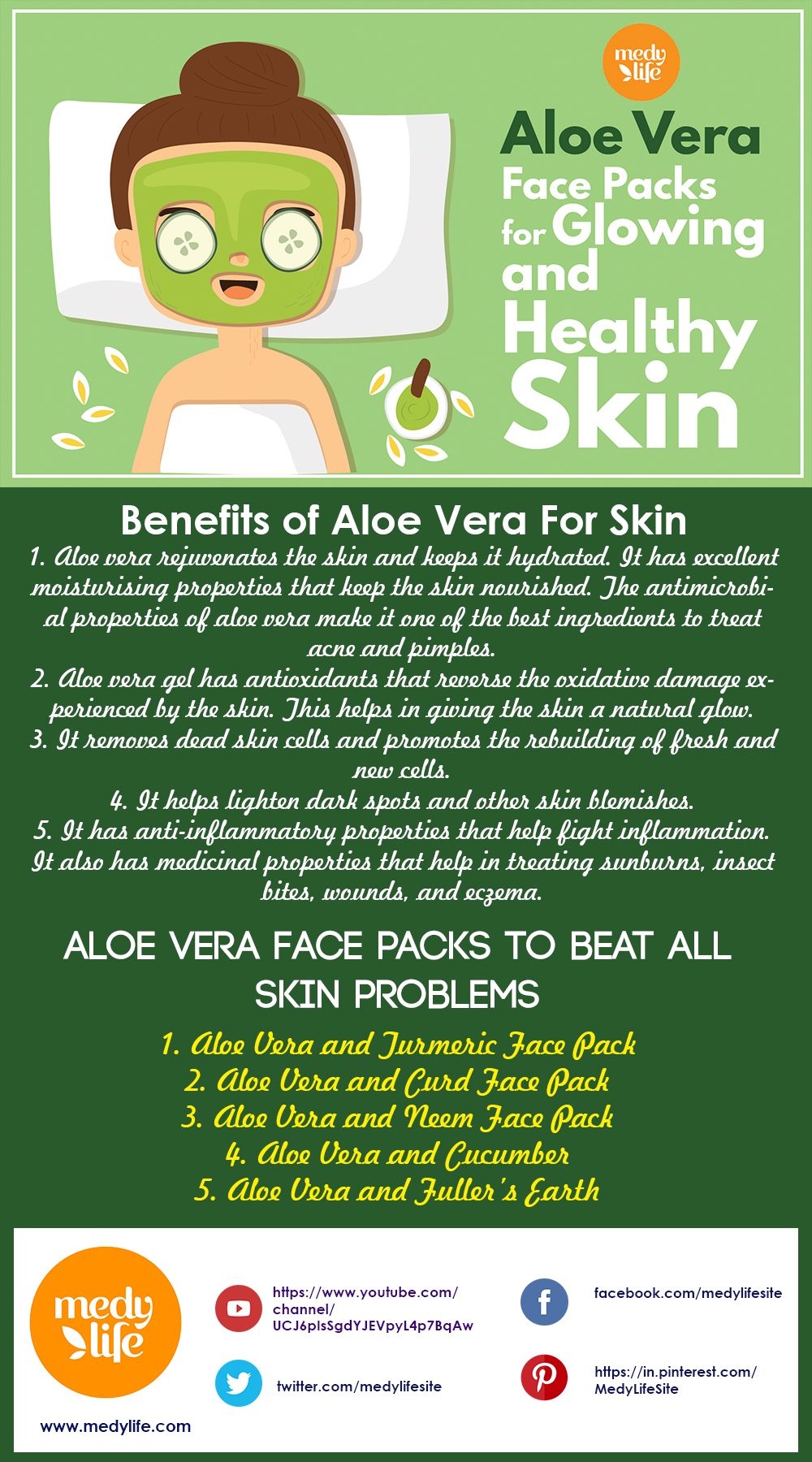 Aloe Vera Face Packs for Glowing and Healthy SkinINFO
