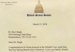 Dr Ravi P Singh Honoured by United States Senate