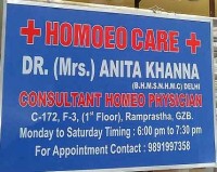 Dr Anita Khanna C-172, F-3, First Floor, Ramprastha, Ghaziabad